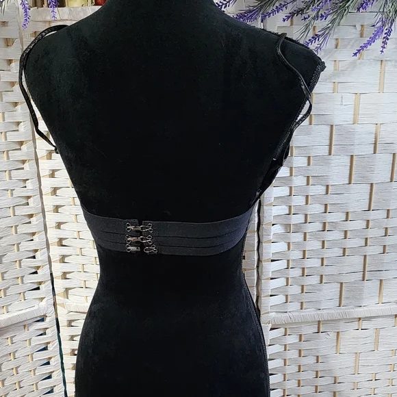 Cotton Candy Black Vegan Leather Bralette - Picture 3 of 8